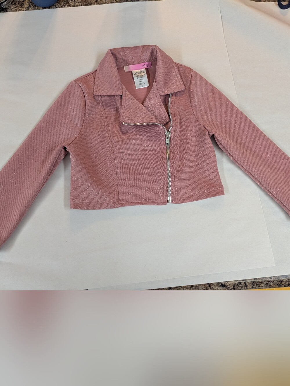 Shimmery Little Girls Pink Blazer 4T